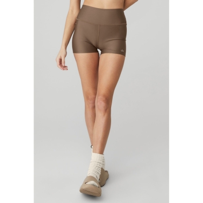 Alo Yoga 3" High-Taille Airlift Kurze Hose Damen Kaffee | FGEBVW035