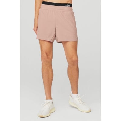 Alo Yoga 5'' Adapt Lauf Kurze Hose Herren Rosa Grau | GDFZSK476