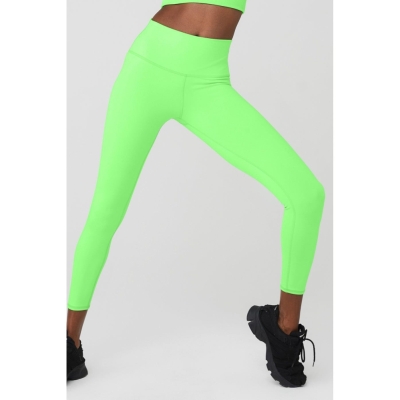 Alo Yoga 7/8 High-Taille Airbrush Leggings Damen Grün | EZGQDV703