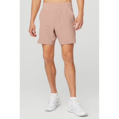 Alo Yoga 7'' Repetition Kurze Hose Herren Rosa Grau | TIPXBW186