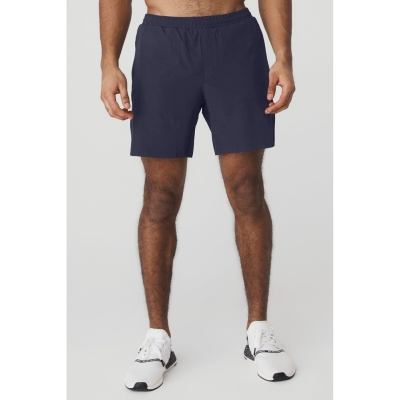 Alo Yoga 7" Traction Kurze Hose Herren Navy | IKXSFE456