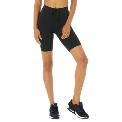 Alo Yoga 9” Warrior Compression Kurze Hose Damen Schwarz | JPUTCG109