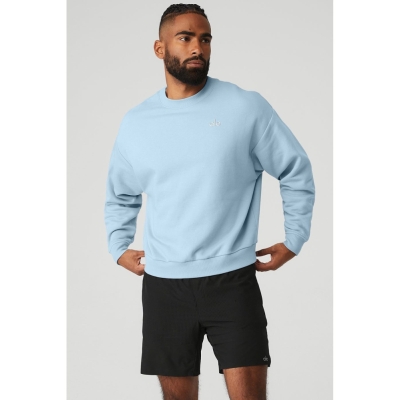 Alo Yoga Accolade Crew Neck Oberbekleidung Herren Blau | YGOEXJ391