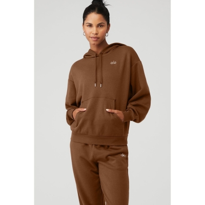 Alo Yoga Accolade Hoodie Damen Braun | KLIGYP091