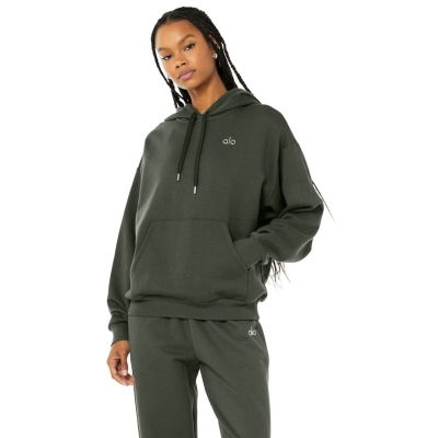 Alo Yoga Accolade Hoodie Damen Dunkelgrün | VWCYLO014