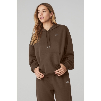 Alo Yoga Accolade Hoodie Damen Kaffee | FRIODN650