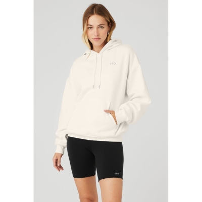 Alo Yoga Accolade Hoodie Damen Weiß | HGFVAO740