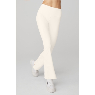 Alo Yoga Airbrush High-Taille 7/8 Bootcut Leggings Damen Weiß | PQEFKY839