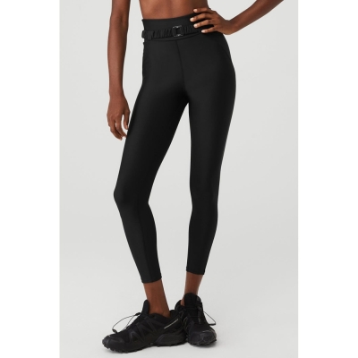 Alo Yoga Airlift High-Taille 7/8 Charmer Leggings Damen Schwarz | FIPYWX719