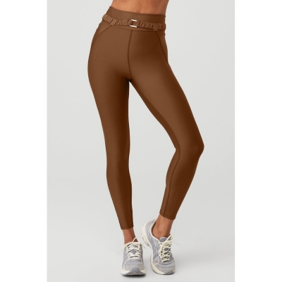 Alo Yoga Airlift High-Taille 7/8 Charmer Leggings Damen Braun | PFWUOE475