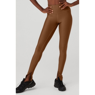 Alo Yoga Airlift High-Taille Elongated Leggings Damen Braun | CFLYQH658