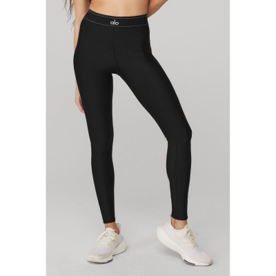 Alo Yoga Airlift High-Taille Suit Up Leggings Damen Schwarz | HQPCFU370