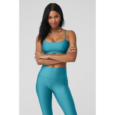 Alo Yoga Airlift Intrigue BHs Damen Blau | SLNDOW693