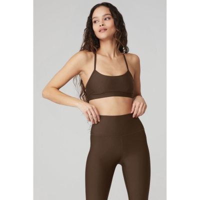 Alo Yoga Airlift Intrigue BHs Damen Kaffee | YLPXSR064