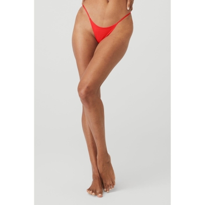 Alo Yoga Airmesh Venus Tanga Unterwäsche Damen Rot | ADLTBN960