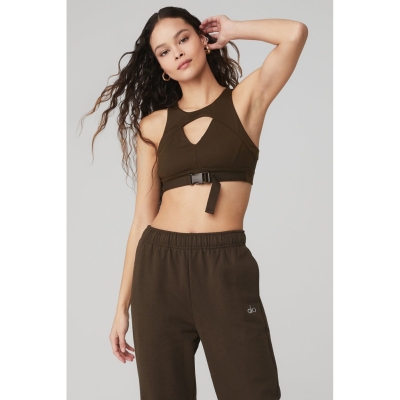 Alo Yoga Catch The Vibe BHs Damen Kaffee | SBWRNI793