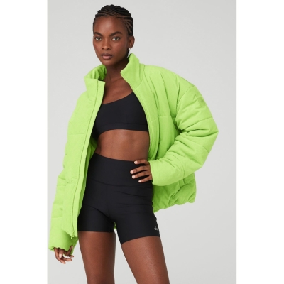 Alo Yoga Corduroy Stage Puffer Jacke Damen Celery | BULMCS950