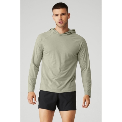 Alo Yoga Core Mit Kapuze Runner Hoodie Herren Grau | REQSKO937