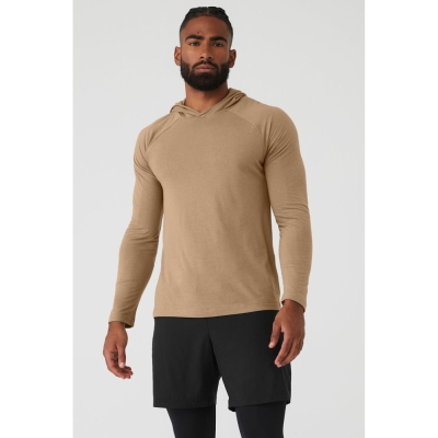 Alo Yoga Core Mit Kapuze Runner Hoodie Herren Braun | TFMZLE574