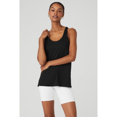 Alo Yoga Don't Get It Twisted Muskelshirt Damen Schwarz | DIEXCS693