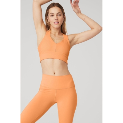 Alo Yoga Emulate BHs Damen Orange | QLZWYI934