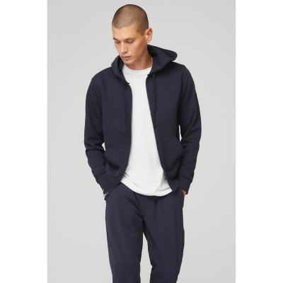 Alo Yoga Everyday Full Zip Oberbekleidung Herren Navy | LMFQBG564