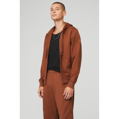 Alo Yoga Everyday Full Zip Oberbekleidung Herren Rust | YPDKZU258