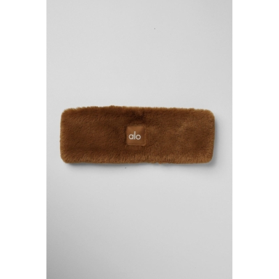 Alo Yoga Faux Fur Ear Warmers Damen Schokolade | MKSZNU685