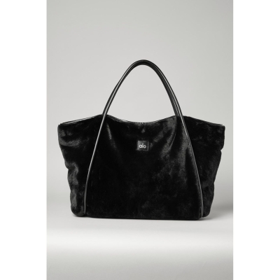 Alo Yoga Faux Fur Tote Tasche Damen Schwarz | XTJMSR321