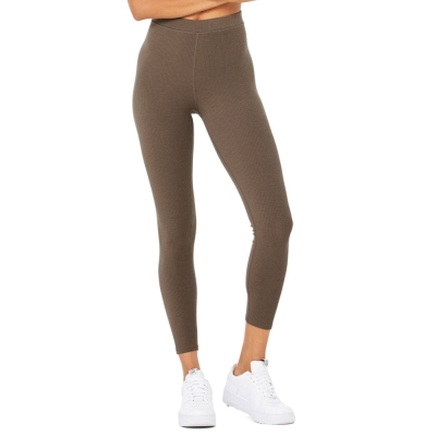 Alo Yoga Gerippt High-Taille 7/8 Blissful Leggings Damen Kaffee | HAGFPM538