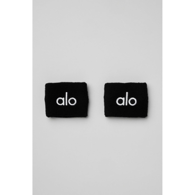 Alo Yoga Glow Wristband (2-Pack) Wristband Damen Schwarz | FBQDOU976