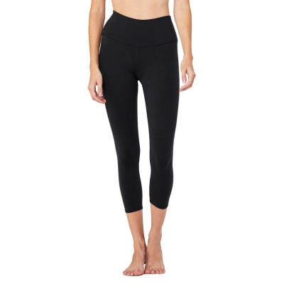 Alo Yoga High-Taille Airbrush Caprihose Damen Schwarz | DKPMVA123