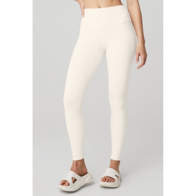 Alo Yoga High-Taille Airbrush Leggings Damen Weiß | MPNYLX287