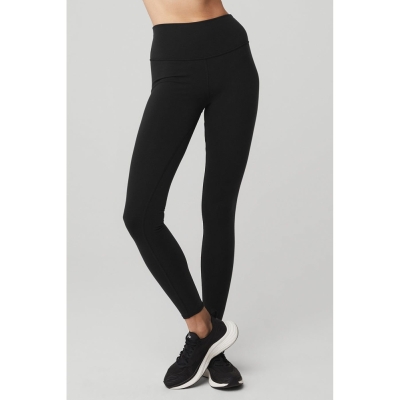 Alo Yoga High-Taille Airbrush Leggings Damen Schwarz | OJATNP562