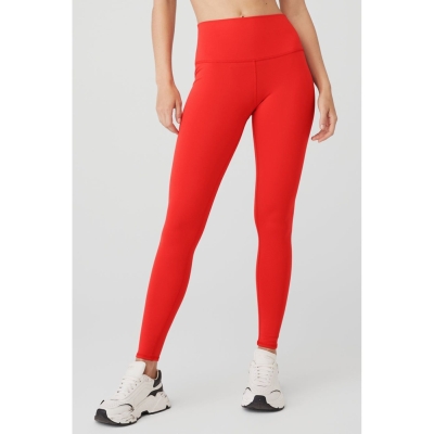 Alo Yoga High-Taille Airbrush Leggings Damen Rot | QDLMGY089