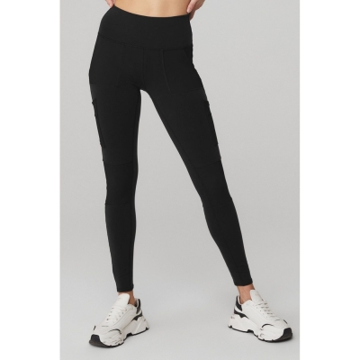 Alo Yoga High-Taille Cargo Leggings Damen Schwarz | QGKYES912