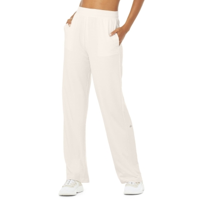 Alo Yoga High-Taille Dreamy Weite Hose Damen Weiß | VTKOWP087