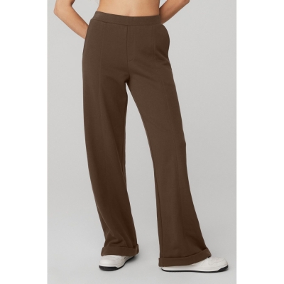 Alo Yoga High-Taille Trouser Weite Leg Hose Damen Kaffee | YOJKBX748