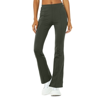 Alo Yoga High-Taille Zip It Flare Leggings Damen Dunkelgrün | OYMEDW192