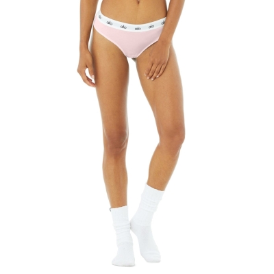 Alo Yoga Icon Cheeky Unterwäsche Damen Rosa | CITSOH281