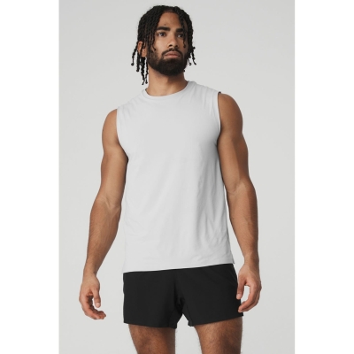 Alo Yoga Idol Performance Muskelshirt Herren Silber | SAZLBI642