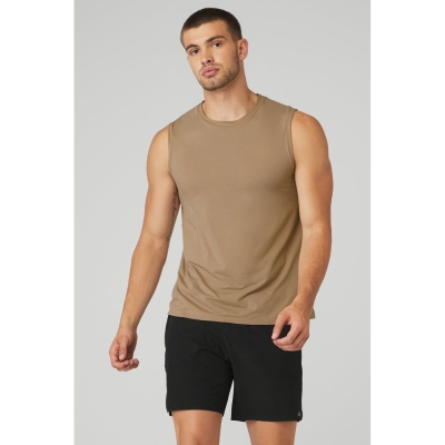 Alo Yoga Idol Performance Muskelshirt Herren Braun | VLPHAB261