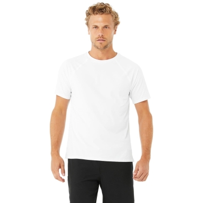 Alo Yoga Idol Performance Tee Short Sleeve Herren Weiß | MXCBZG931