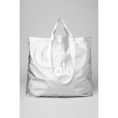 Alo Yoga Keep It Dry Packable Tote Tasche Damen Silber | UCVREW420