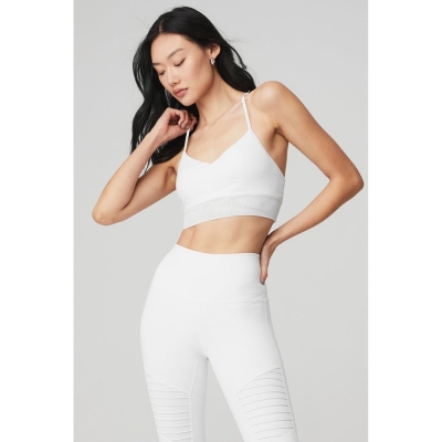 Alo Yoga Lavish BHs Damen Weiß Weiß | GMKWXR725