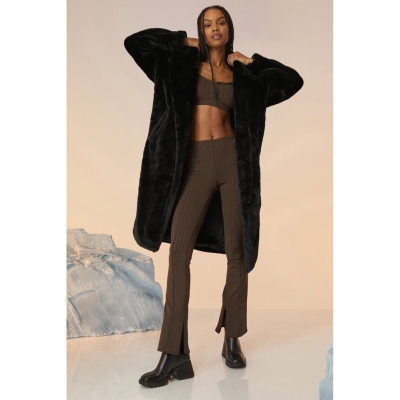 Alo Yoga Oversized Faux Fur Trench Jacke Damen Schwarz | GHDVIJ295