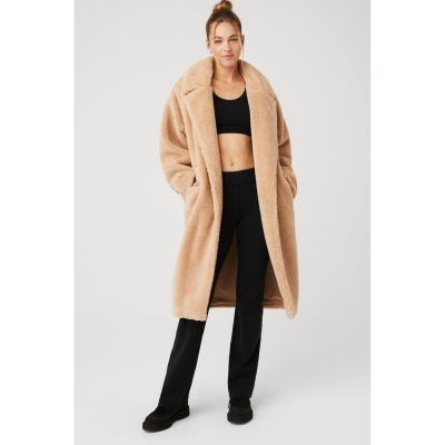 Alo Yoga Oversized Sherpa Trench Jacke Damen Camel | QXRBSD892