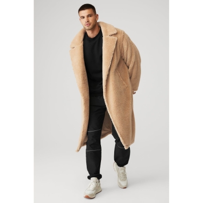 Alo Yoga Oversized Sherpa Trench Jacke Herren Camel | TWZGNS018