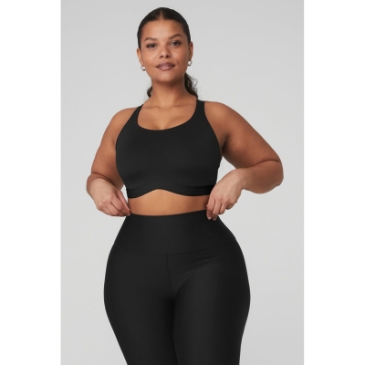 Alo Yoga Power Play High Impact BHs Damen Schwarz | KTOCZH520