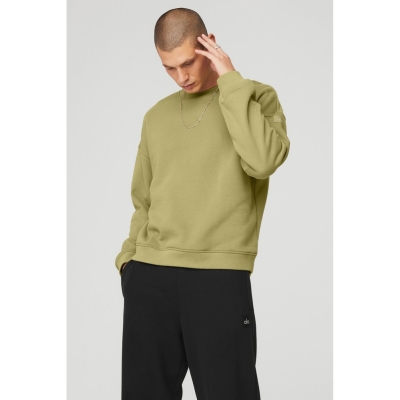 Alo Yoga Renown Heavy Weight Crew Neck Oberbekleidung Herren Wasabi | CNJESX679